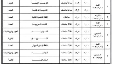 طلاب الثانوية العامة 2025 .. اعتماد جدول امتحانات الشهاده الثانويه اليوم